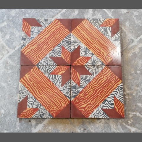 CAROCIMENT ETOILE ROUGE FOND BLEU 