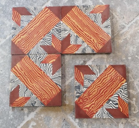 CAROCIMENT ETOILE ROUGE FOND BLEU 