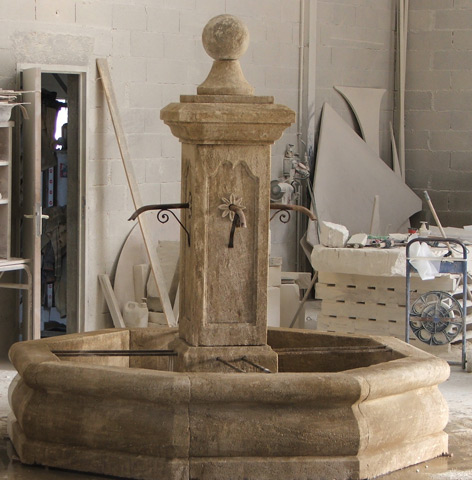 Fontaine réédition bassin octogone